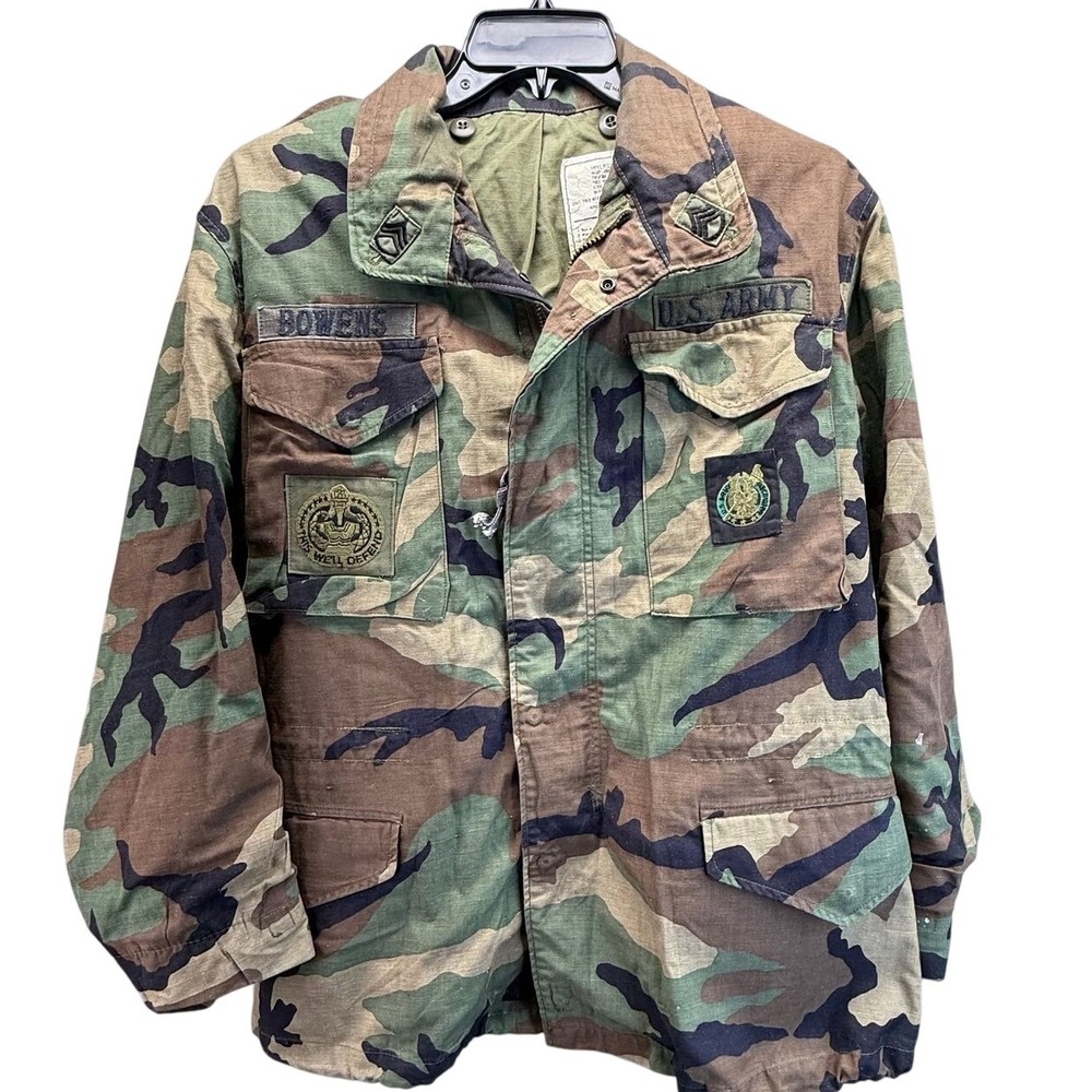 Alpha Industries M-65 Field Coat Mens Small Regular US Army Woodland Camo Jacket